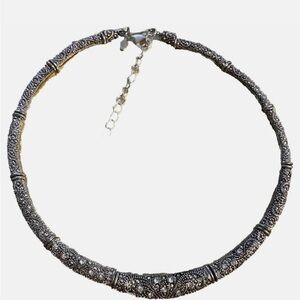 Premier Designs Silver Textured Necklace